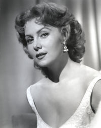 Rhonda Fleming Looking Sideways in White Photo Print