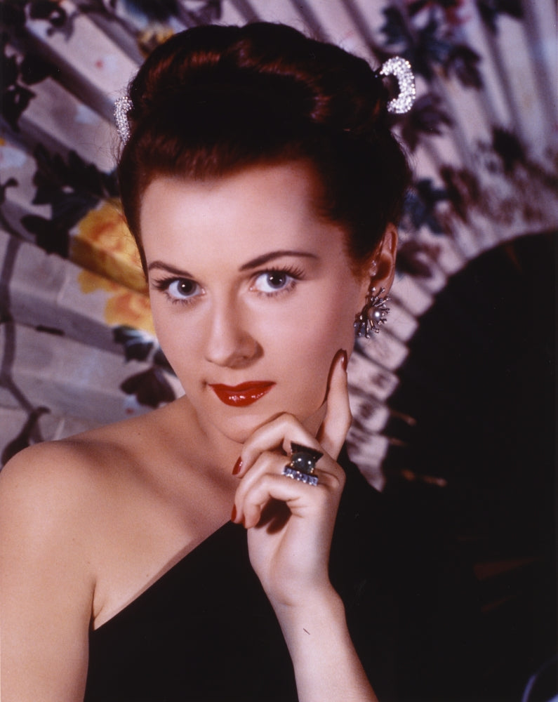 Rhonda Fleming elegant black dress portrait photo print