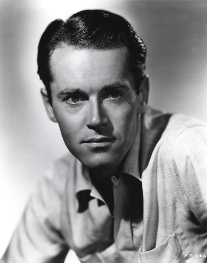 Henry Fonda in a long sleeve polo photo print, classic Hollywood art.