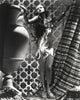 Dorothy Lamour photo print, elegantly posed with an urn, classic Hollywood decor