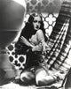 Dorothy Lamour photo print in chains with an urn, vintage Hollywood art