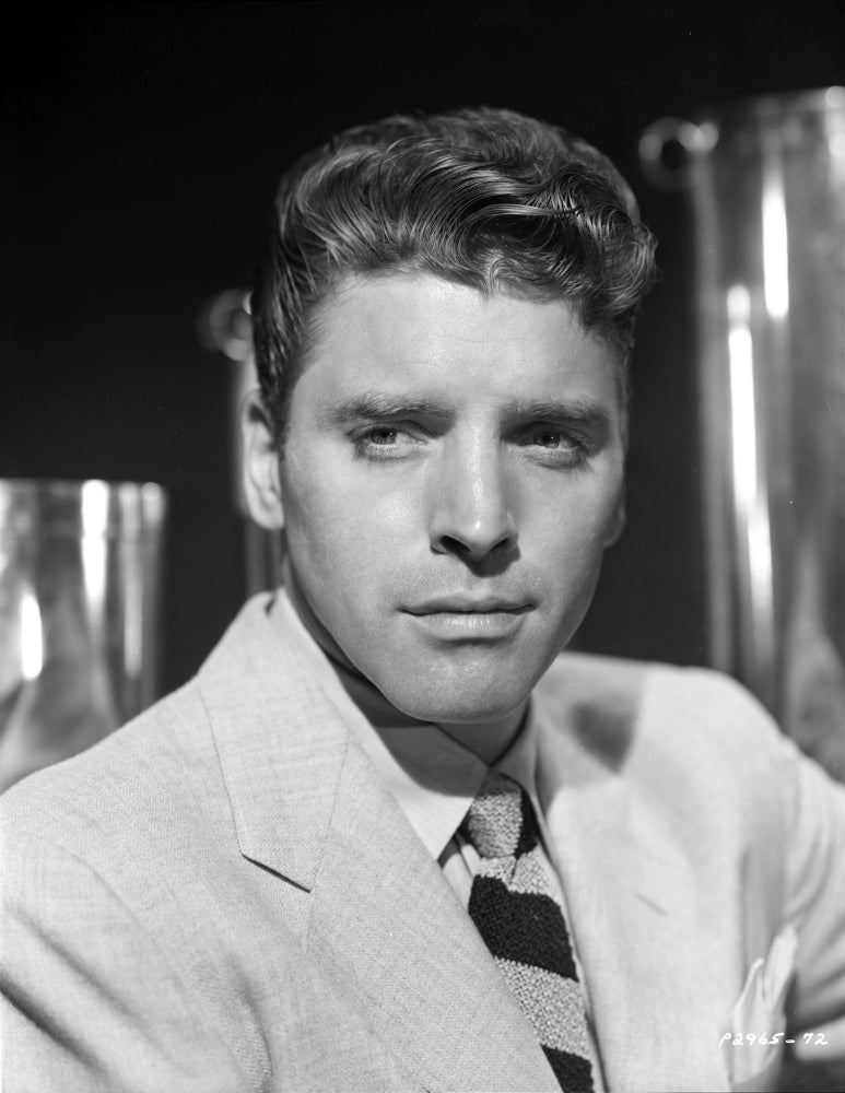 Burt Lancaster photo print wearing a stylish printed necktie