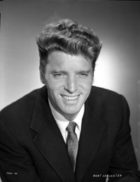 Burt Lancaster smiling in a suit and necktie photo print