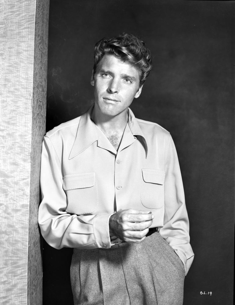 Burt Lancaster wearing a silk long sleeve shirt photo print