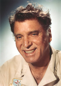 Burt Lancaster wearing a beige polo - classic photo print