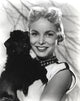 Janet Leigh classic portrait photo print with black dog