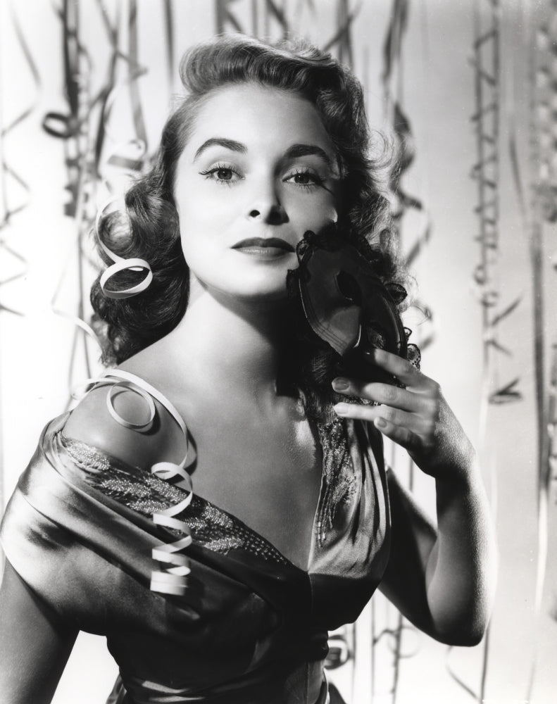 Janet Leigh classic portrait photo print in white linen dress