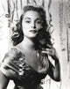 Janet Leigh classic portrait photo print in white linen dress