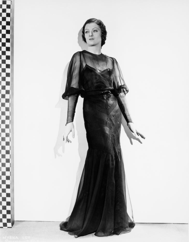 Myrna Loy classic Hollywood photo print, capturing the elegance of the actress.