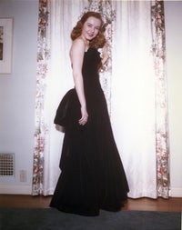 Diana Lynn in elegant black gown photo print