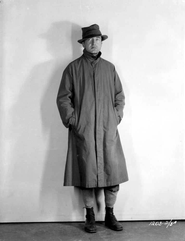 Clive Brook stylish photo print wearing a coat and hat