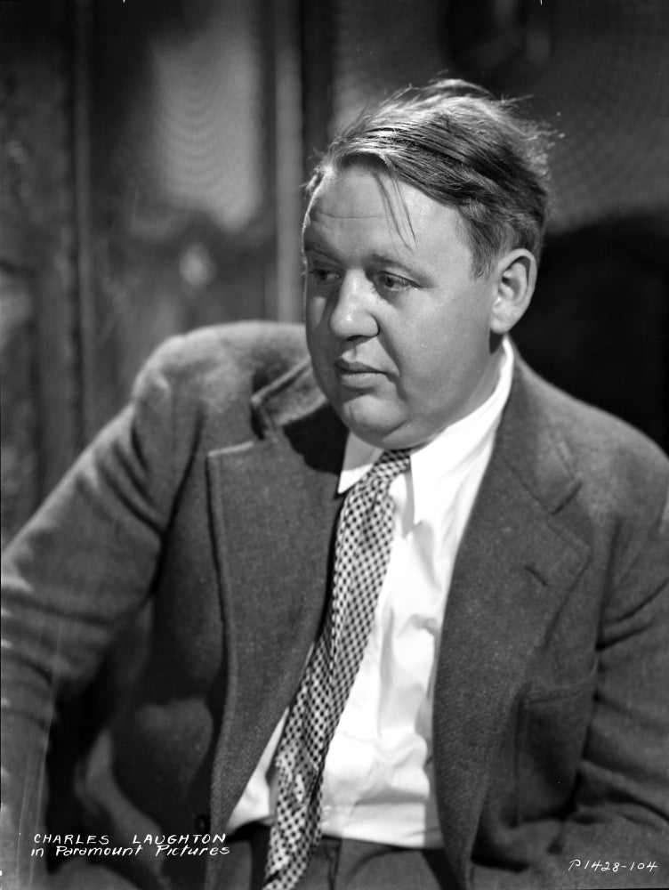 Candid photo print of Charles Laughton, classic cinema art.
