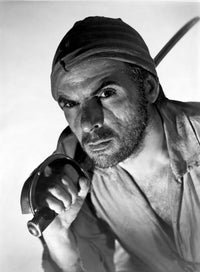 Marc Lawrence classic photo print with sharp sword in dynamic pose.