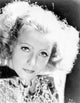 Greta Garbo Classic Dress Photo Print with Red Lipstick and Curly Hairdo