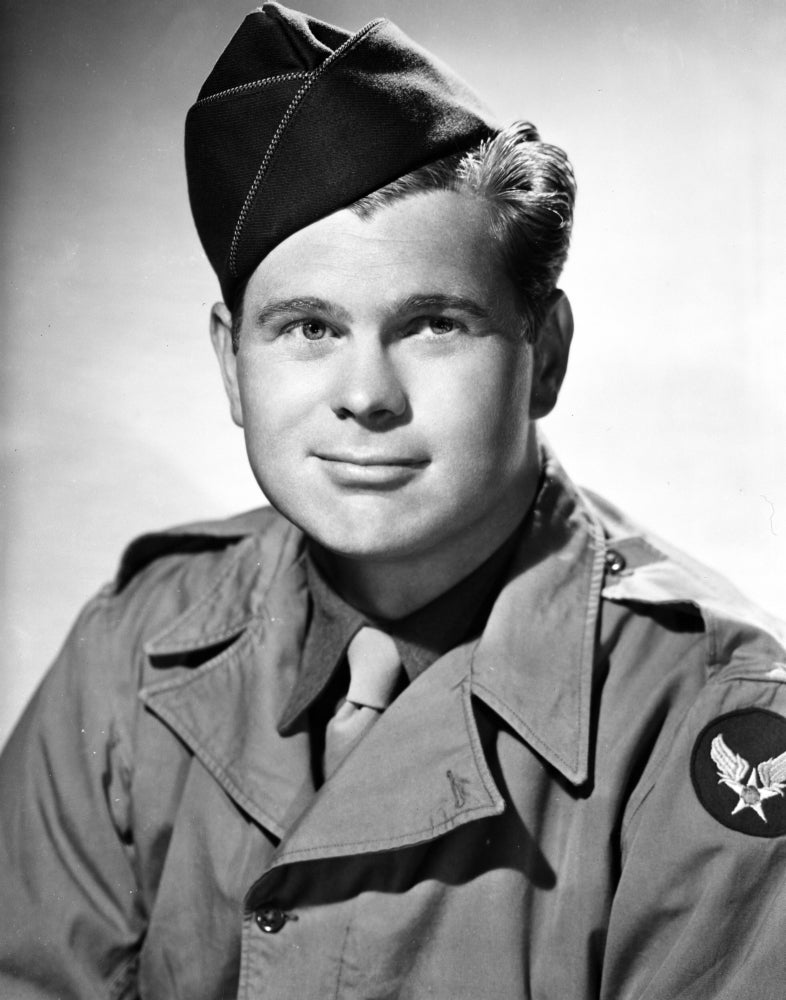 Barry Nelson close-up portrait in military uniform photo print.