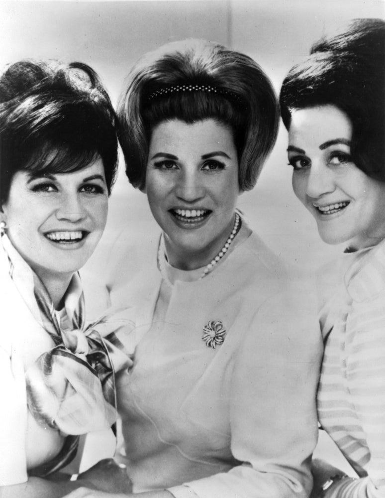 A Portrait of the Andrew Sisters photo print showcasing classic music nostalgia.