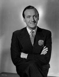 A classic photo print of David Niven, showcasing the elegance of vintage Hollywood.