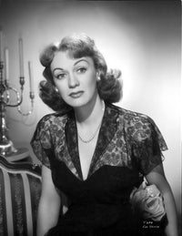 Eve Arden Portrait in Lace V-Neck Dress Photo Print