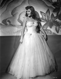 Jean Arthur portrait photo print in a tube gown, classic Hollywood style.