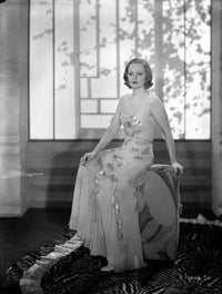 Talullah Bankhead Photo Print in Embroidered Dress