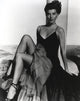 Ava Gardner in black long gown and heels photo print