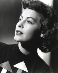 Ava Gardner black and white portrait photo print side view
