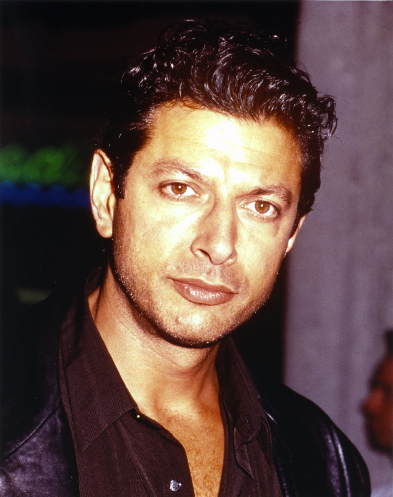 Jeff Goldblum posed in dark polo photo print, perfect for fans.