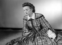 Jean Brooks Posed in Gingham Long Sleeve Blouse Photo Print
