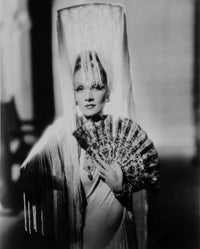 Marlene Dietrich posed in a classic white dress with a veil photo print.