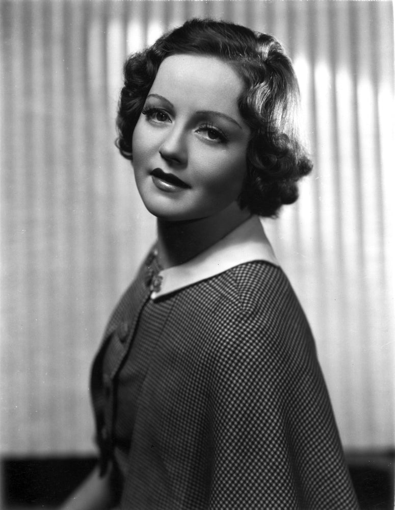 Nancy Carroll Portrait in Plaid Blouse Photo Print