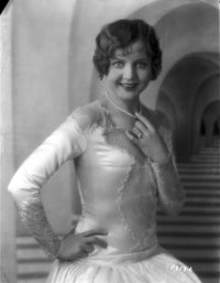Elegant portrait photo print of Nancy Carroll in gown