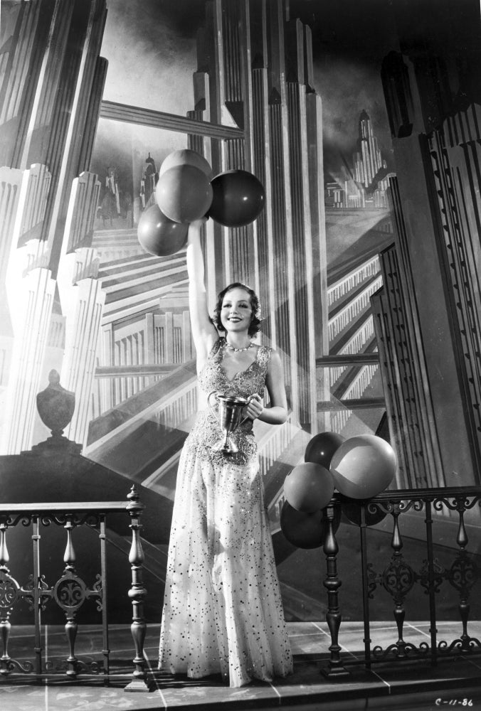 Nancy Carroll posed in elegant gown photo print