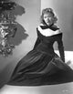 Portrait photo print of Gloria Grahame in a black gown
