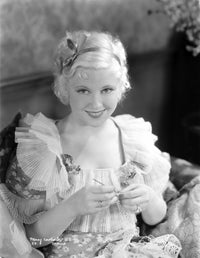 Mary Carlisle portrait photo print in a white dress