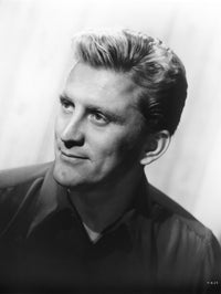Kirk Douglas side view pose in black suit photo print