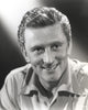 Kirk Douglas smiling black and white portrait photo print