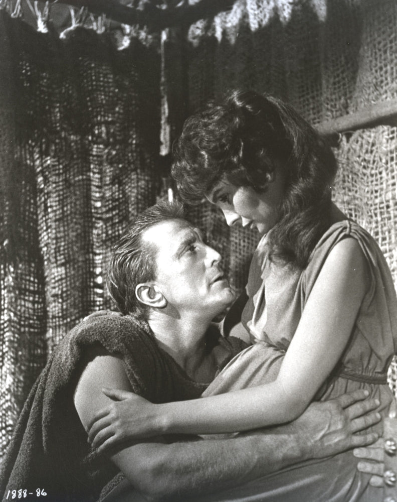 Kirk Douglas Couple Portrait Photo Print showcasing classic cinema.