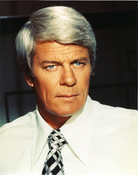 Peter Graves portrait photo print in white sleeves.