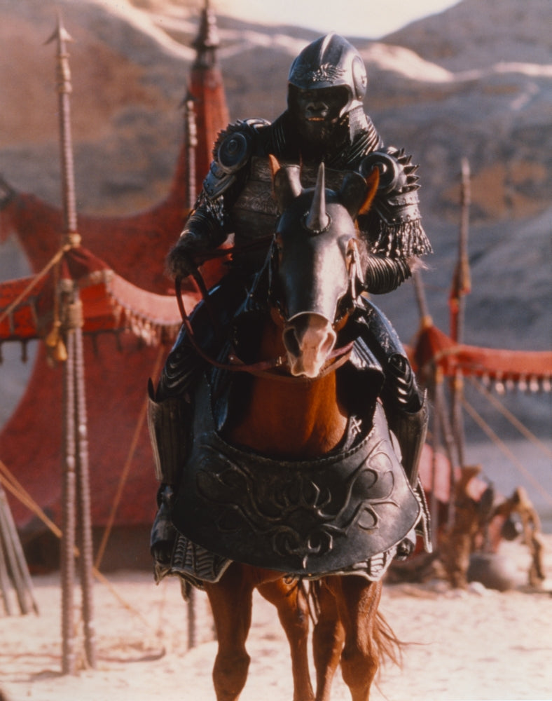 Michael Clarke Duncan Riding Horse in Armored Gorilla Photo Print