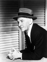 Walter Winchell in Black Suit with Hat Photo Print