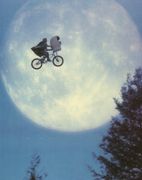 Et Flying Bicycle Portrait Photo Print showcasing whimsical charm and adventure.