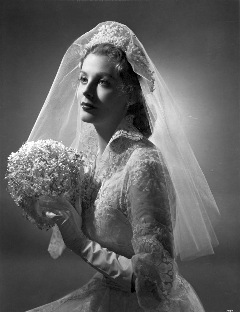 Portrait of Arlene Dahl in Wedding Gown Photo Print
