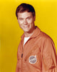 Larry Hagman portrait photo print in orange jacket