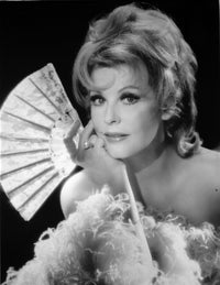 Portrait of Arlene Dahl in white gown - photo print