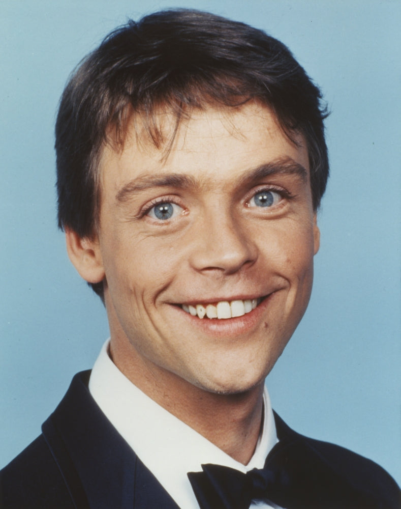 Mark Hamill smiling in black tuxedo photo print.