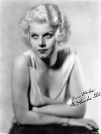 Jean Harlow elegant portrait in white dress photo print