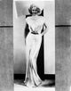 Jean Harlow posed in white silk gathered bodice dress photo print.