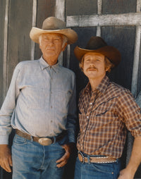 Buddy Ebsen standing in long sleeves and hat photo print