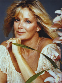 Close up portrait photo print of Linda Evans, iconic actress.