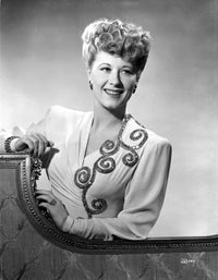 Joan Davis wearing a white tunic photo print